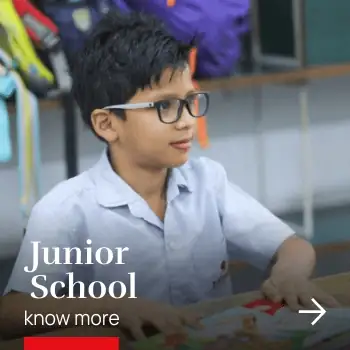 Primary students at Nalanda ICSE School Vadodara