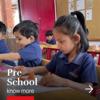 Pre-school students at Nalanda International School Vadodara